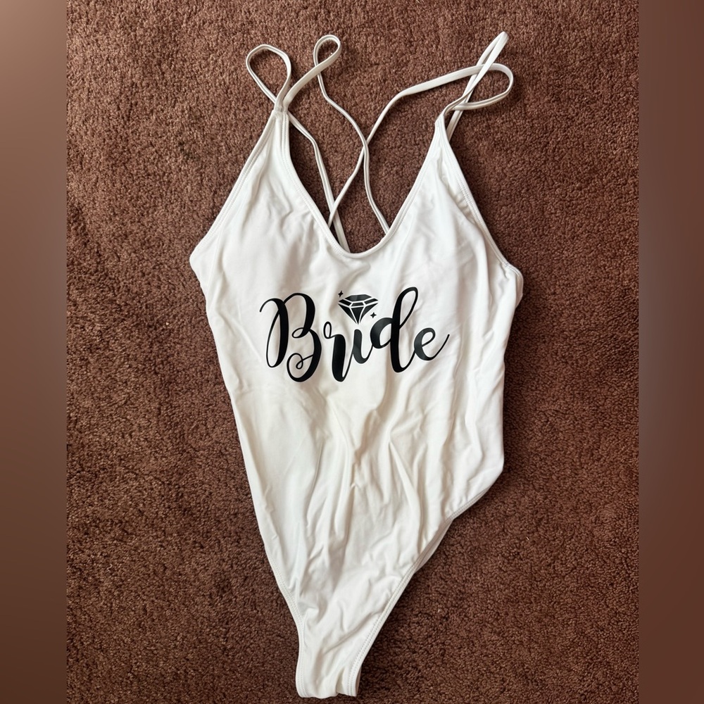White Bride One Piece Swimsuit